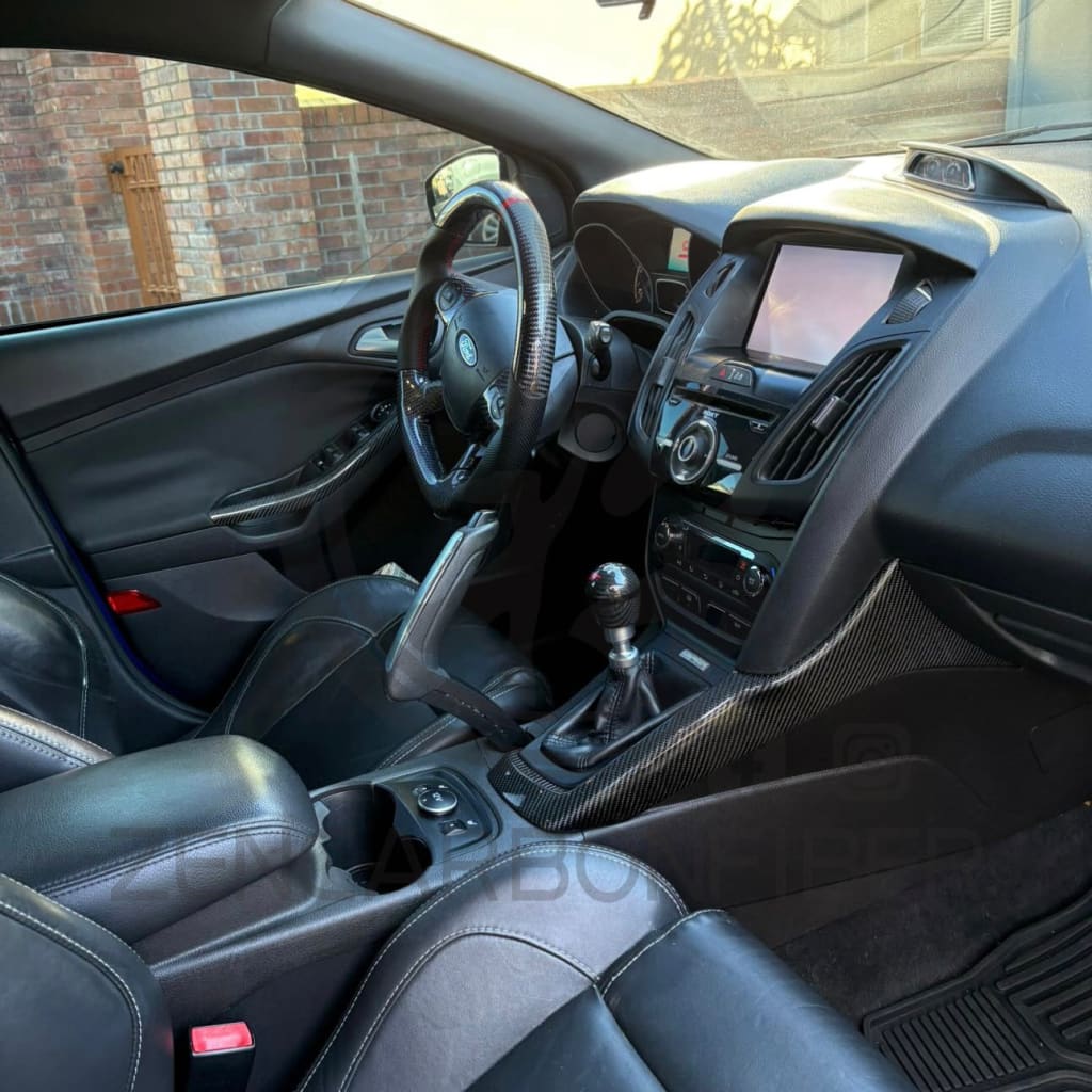 2012+ Ford Focus Carbon Fiber Shifter Bezel/ Center Console Trim Replacement