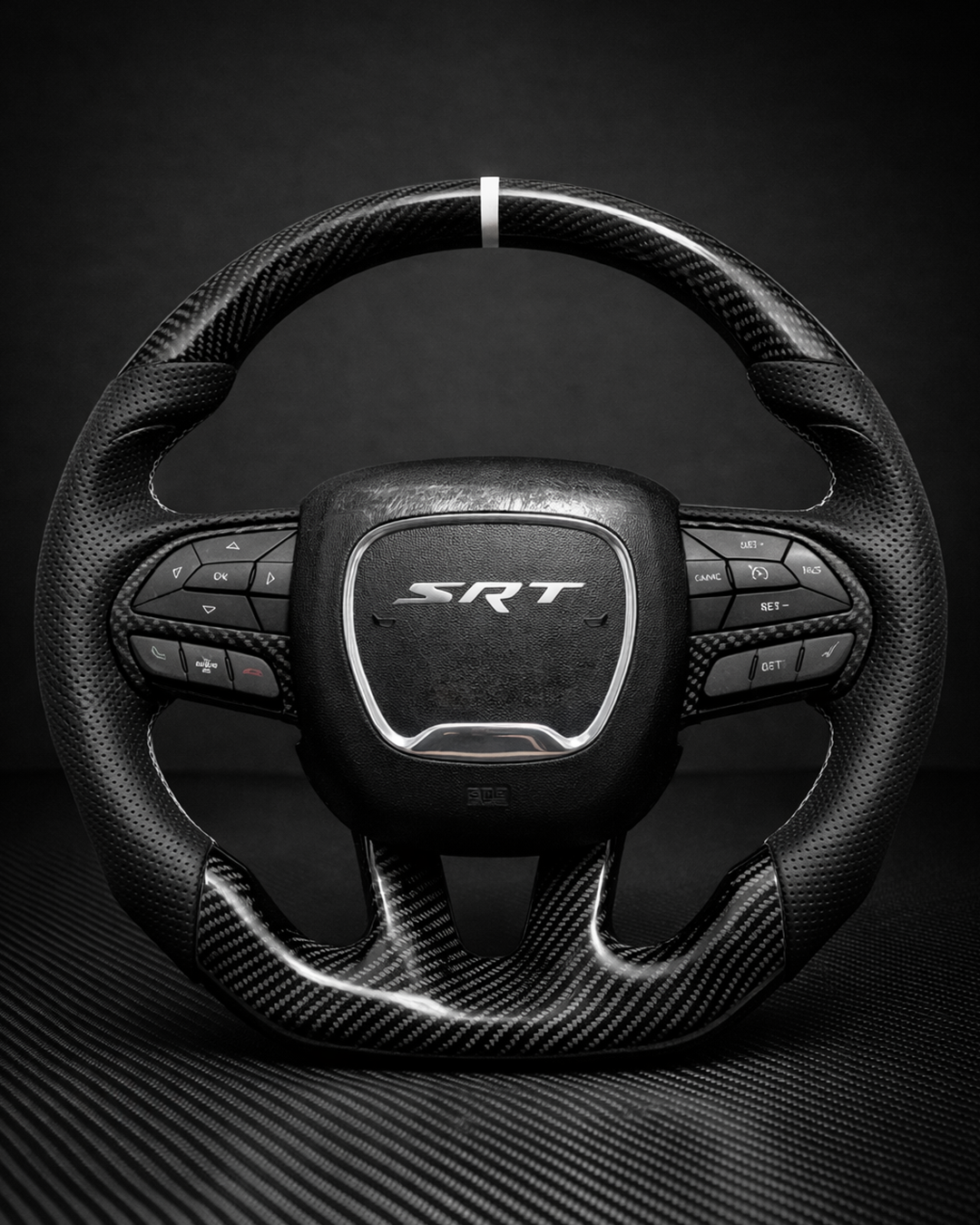 2014+ Jeep Cherokee/WK2 Grand Cherokee (non-SRT) Carbon Fiber Steering Wheel