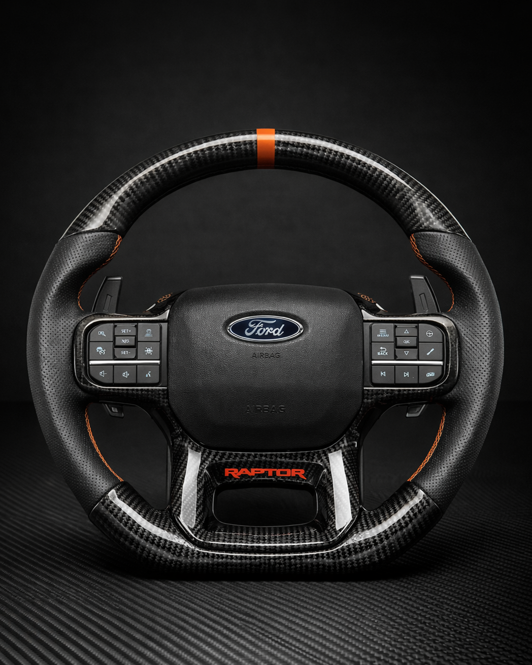 2021+ Ford F150 Raptor Carbon Fiber Steering Wheel