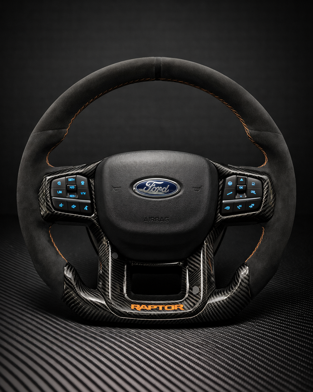 2024+ Ford Ranger Raptor Carbon Fiber Steering Wheel