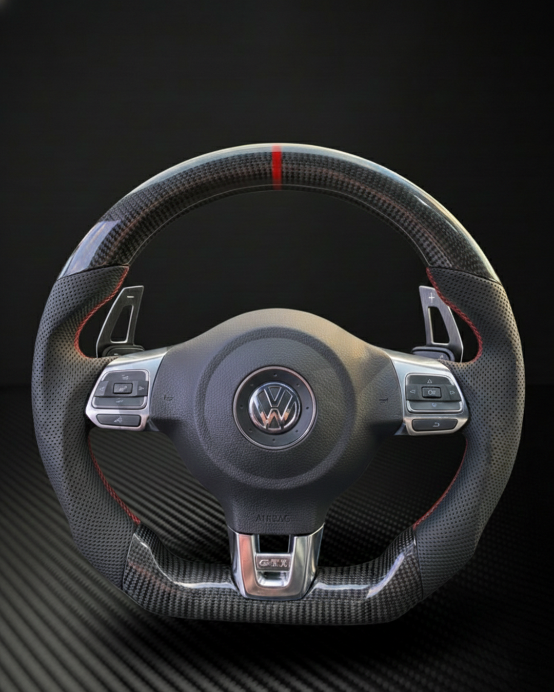 2010-2014 Volkswagen/VW MK6 Golf GTI/R/Jetta GLI Carbon Fiber Steering Wheel