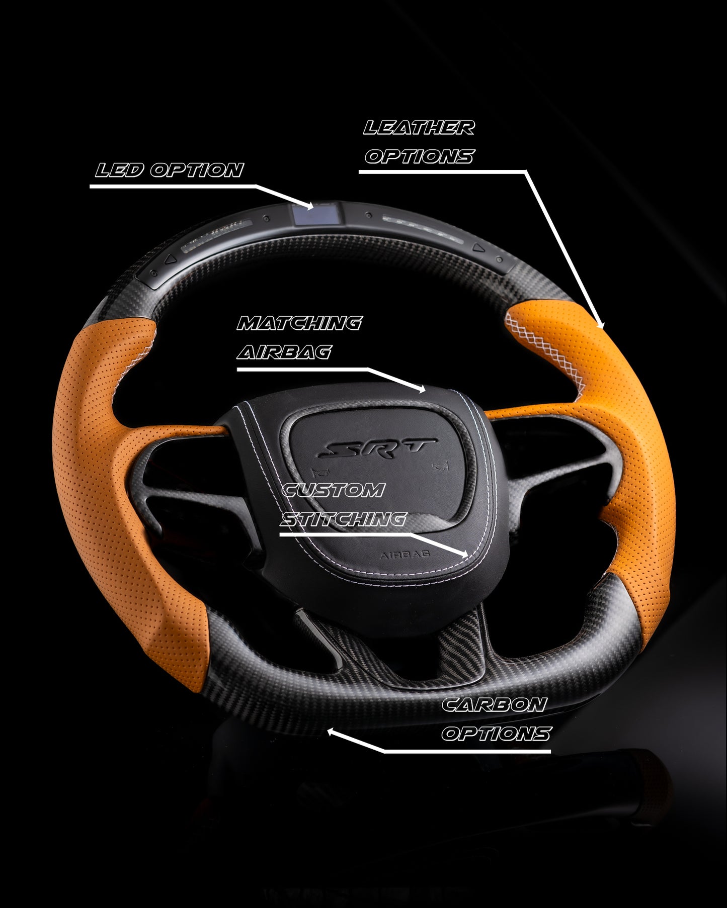 2015-24 Dodge Charger Hellcat Kustom Steering Wheel