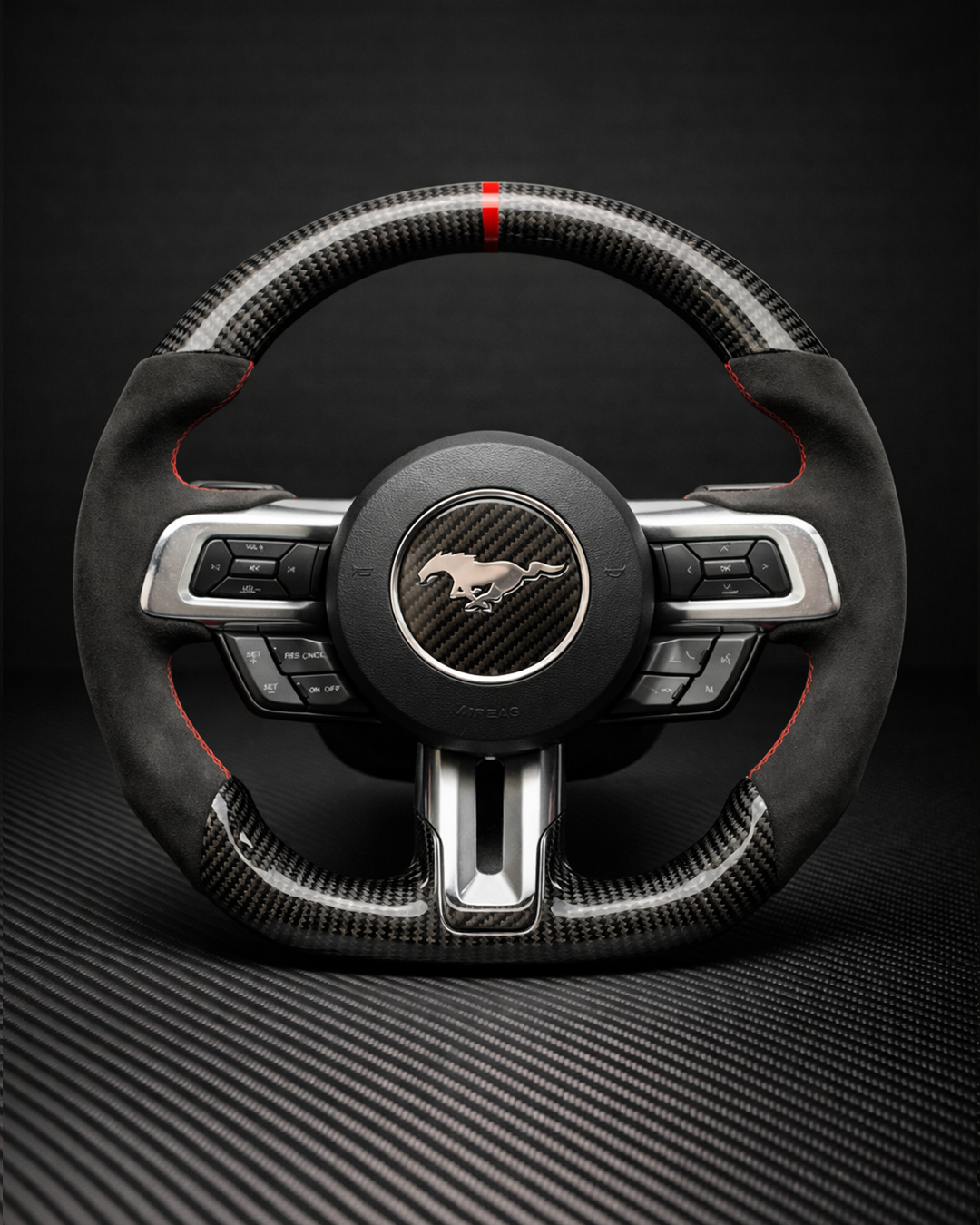 2018+ S550 Ford Mustang Carbon Fiber Steering Wheel