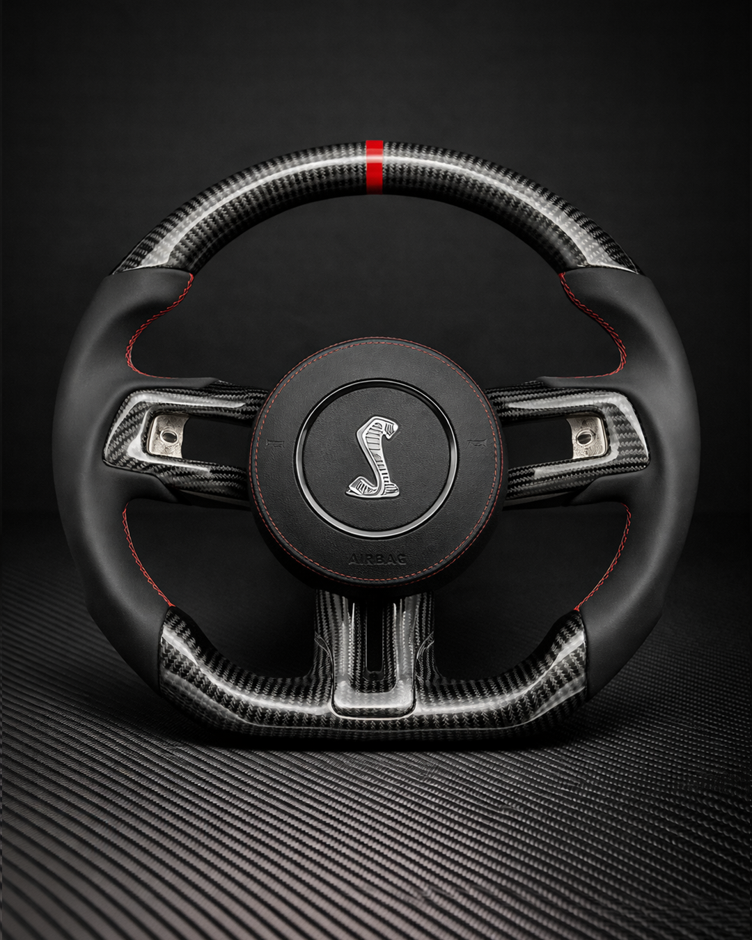 2015-2017 S550 Ford Mustang Carbon Fiber Steering Wheel