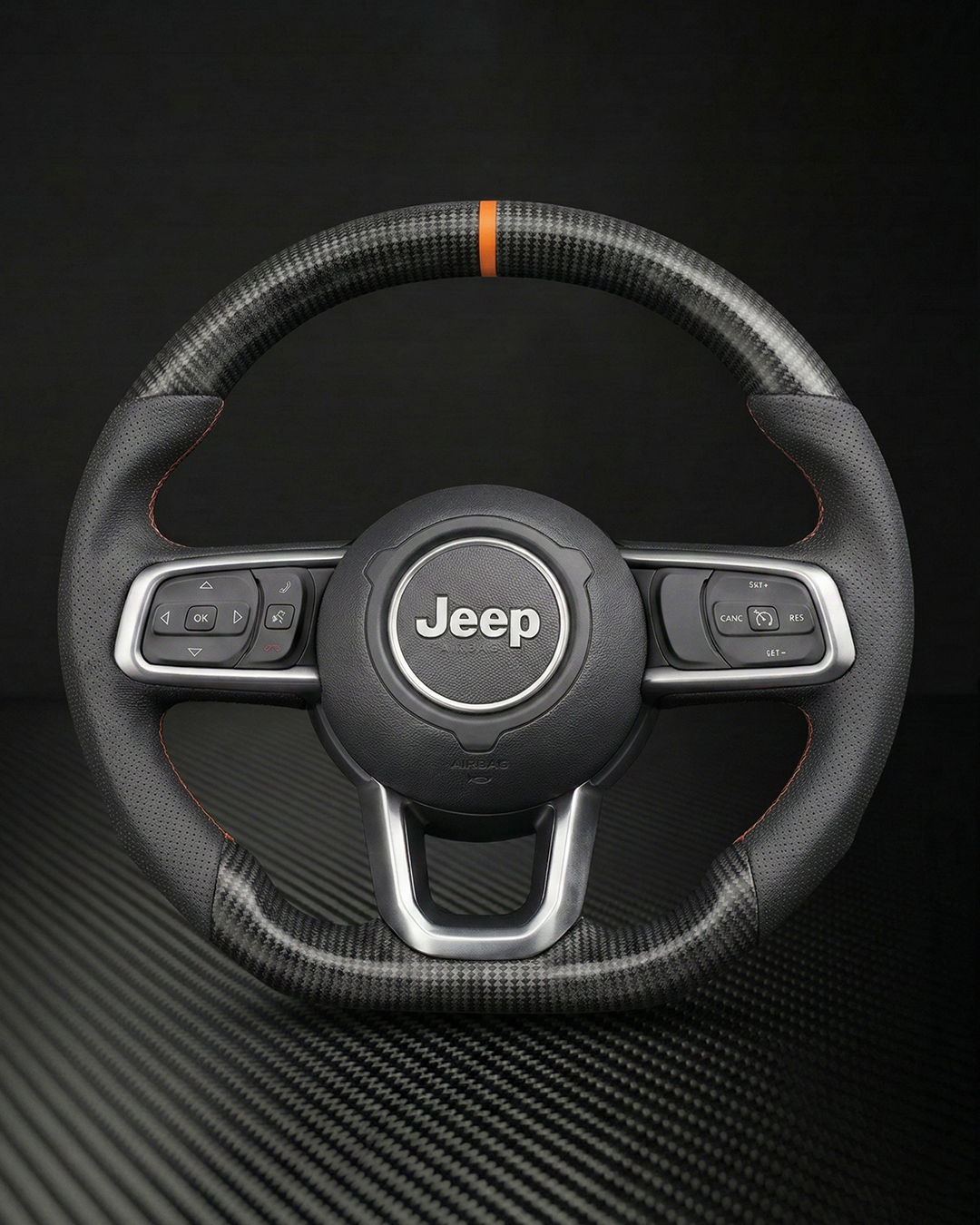 2018+ Jeep JL Wrangler/Gladiator Carbon Fiber Steering Wheel