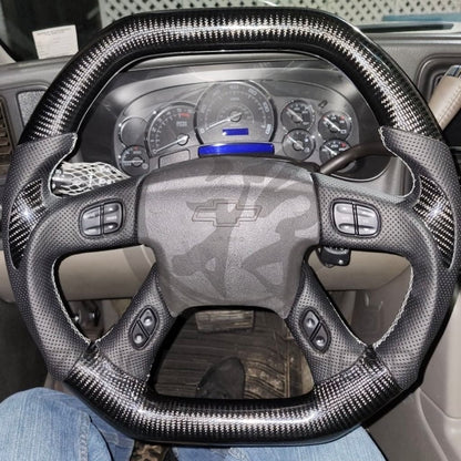 2003-2006 Chevrolet Silverado/TRAILBLAZER/Tahoe, GMC YUKON/SIERRA Carbon Fiber Steering Wheel