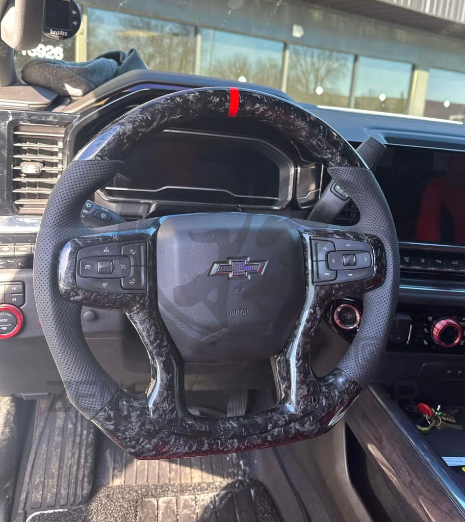 2019+ Chevrolet Silverado/GMC Sierra Carbon Fiber Steering Wheel