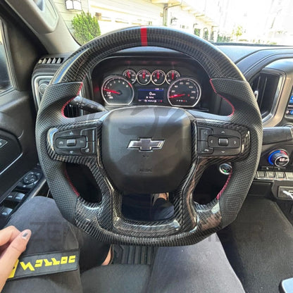 2019+ Chevrolet Silverado/GMC Sierra Carbon Fiber Steering Wheel