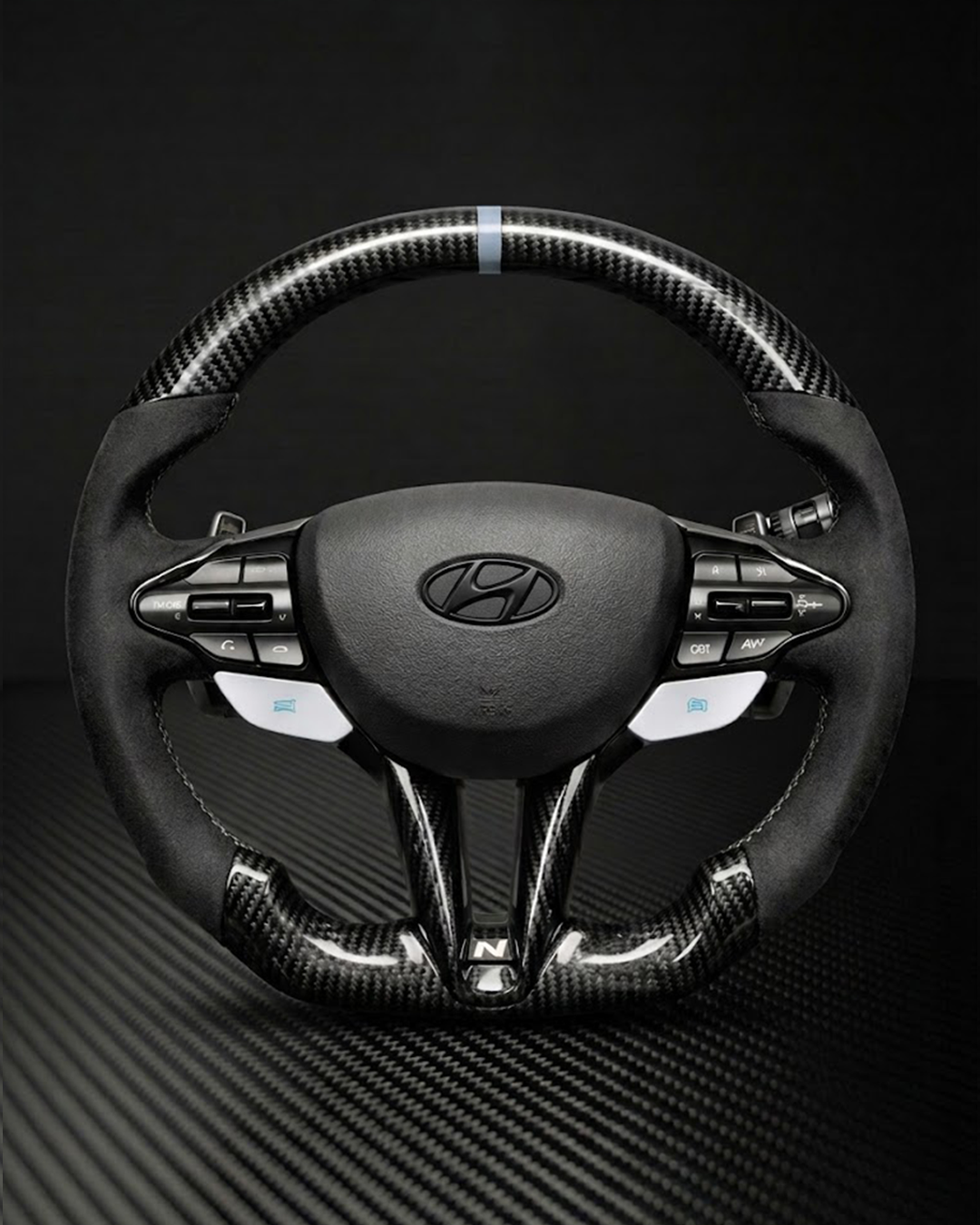 2019+ Hyundai Elantra N/Veloster N/I30 N/Kona N Carbon Fiber Steering Wheel