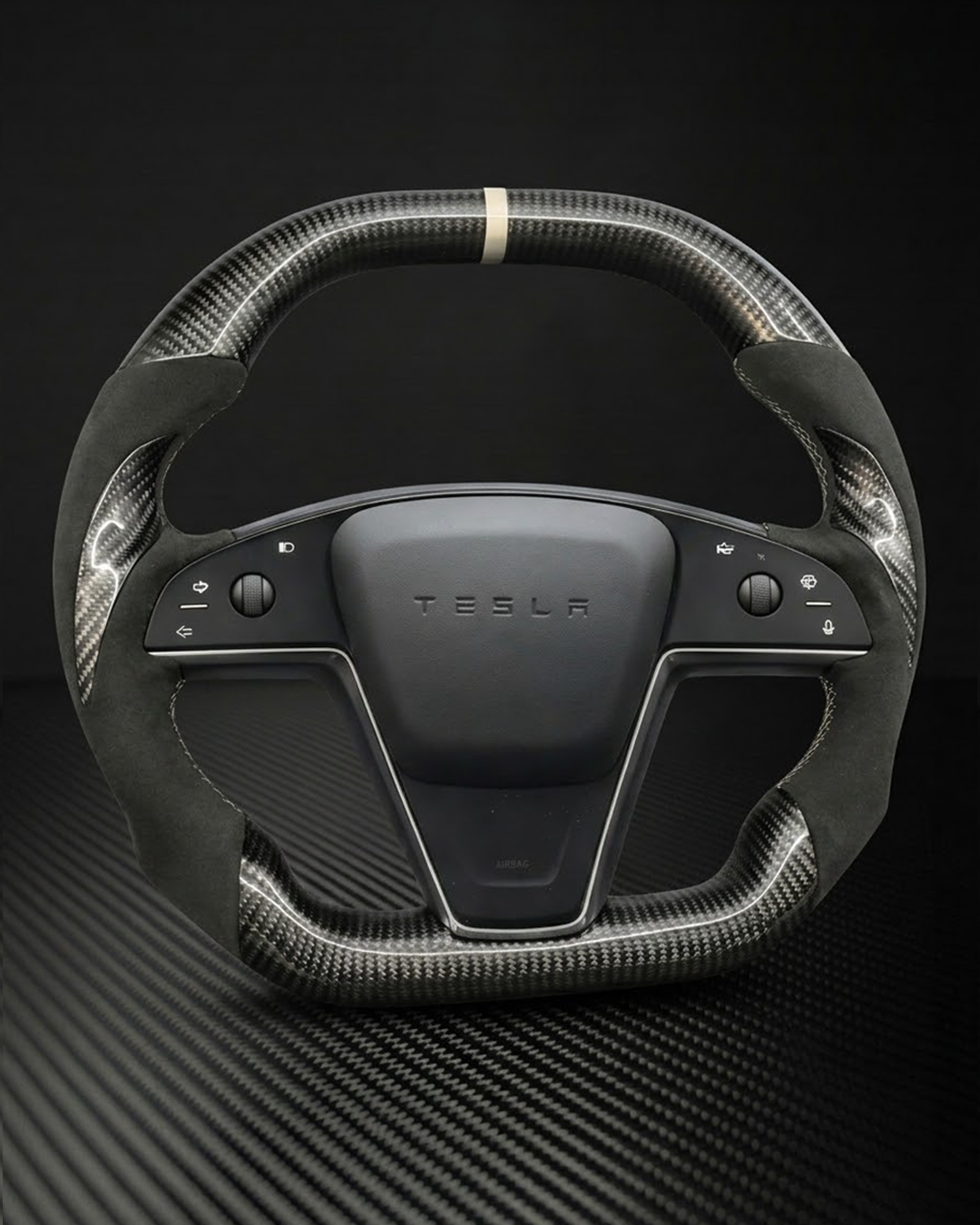 2021-2023 Tesla Model S/X Carbon Fiber Steering Wheel