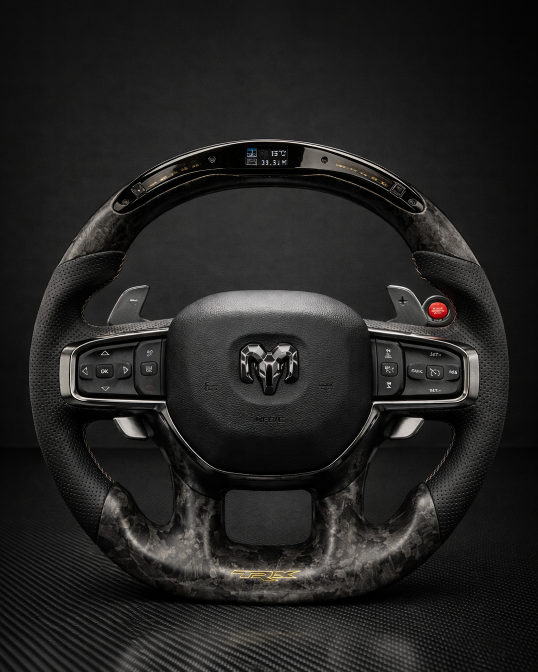 2021+ Dodge RAM TRX/GT/RHO Carbon Fiber Steering Wheel