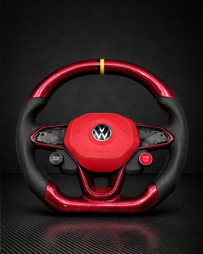 2022+ Volkswagen/VW Golf MK8 GTI/R/Jetta GLI Carbon Fiber Steering Wheel