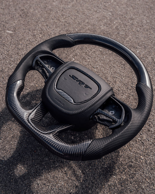 Blacked Out Challenger Steering Wheel