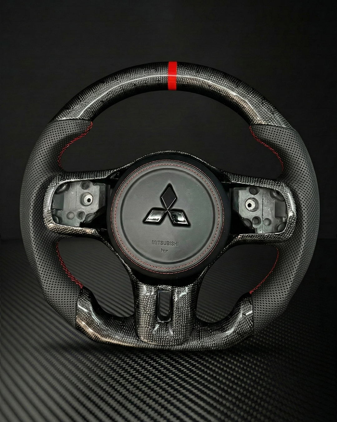 Mitsubishi Lancer Evo X Carbon Fiber Steering Wheel