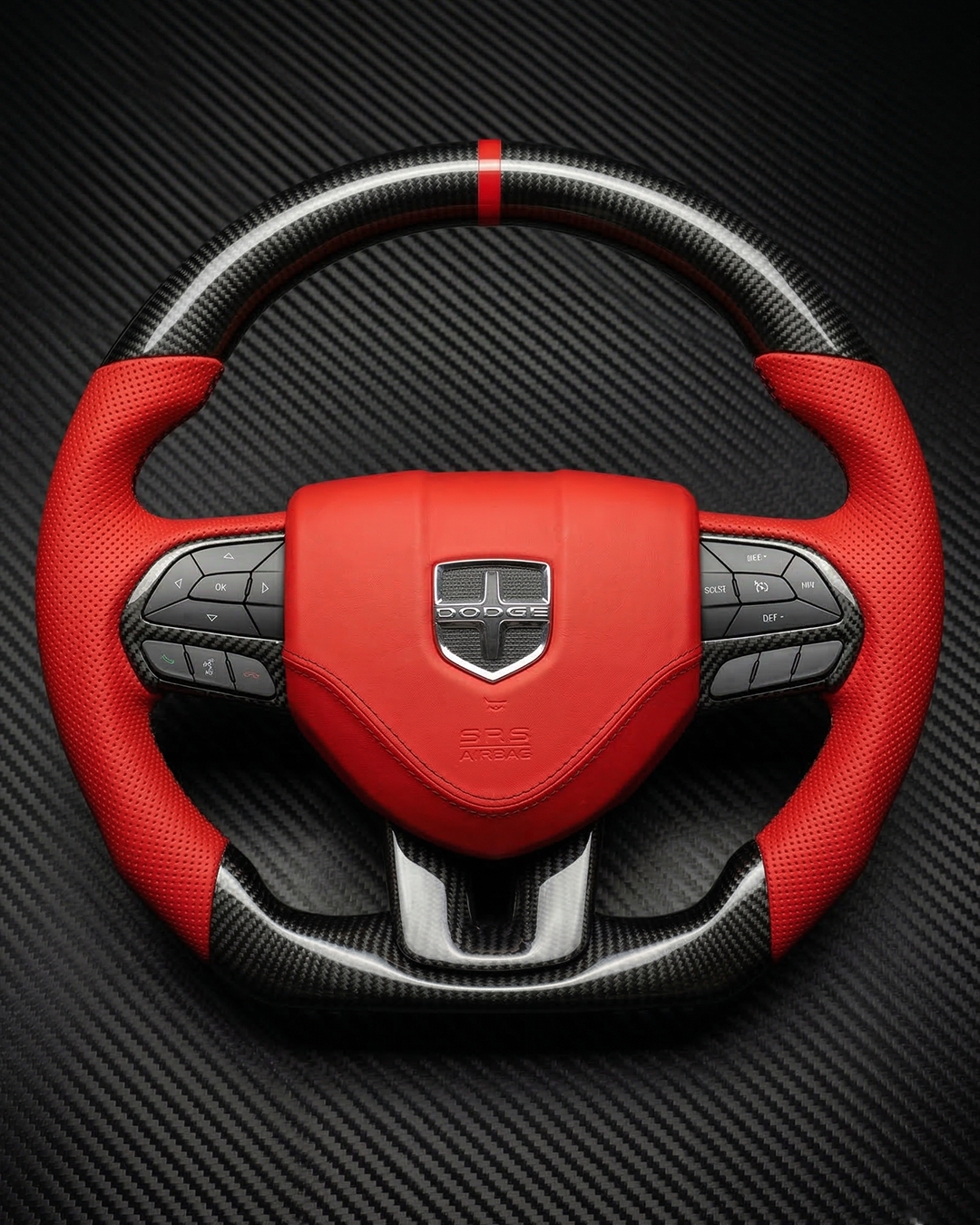 2011-2014 Dodge Charger/Challenger/Durango Carbon Fiber Steering Wheel (non-SRT8)