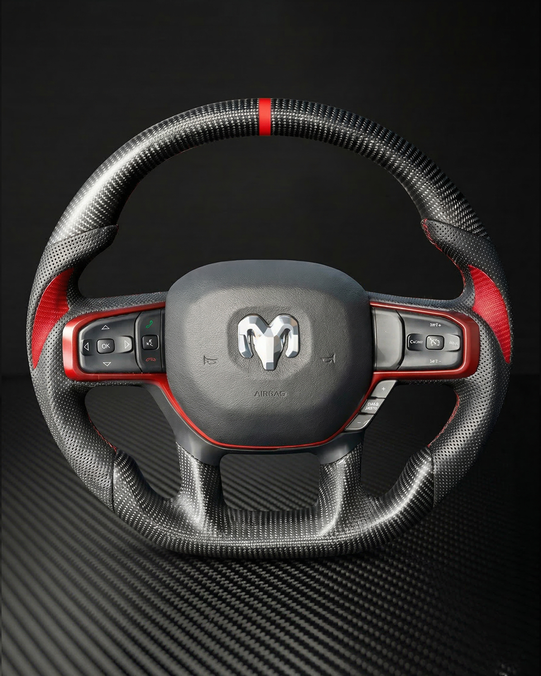 2019-2024 Dodge RAM Carbon Fiber Steering Wheel