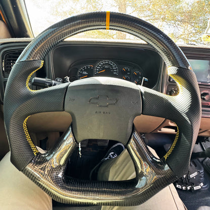 2003-2006 Chevrolet Silverado/TRAILBLAZER/Tahoe, GMC YUKON/SIERRA Carbon Fiber Steering Wheel