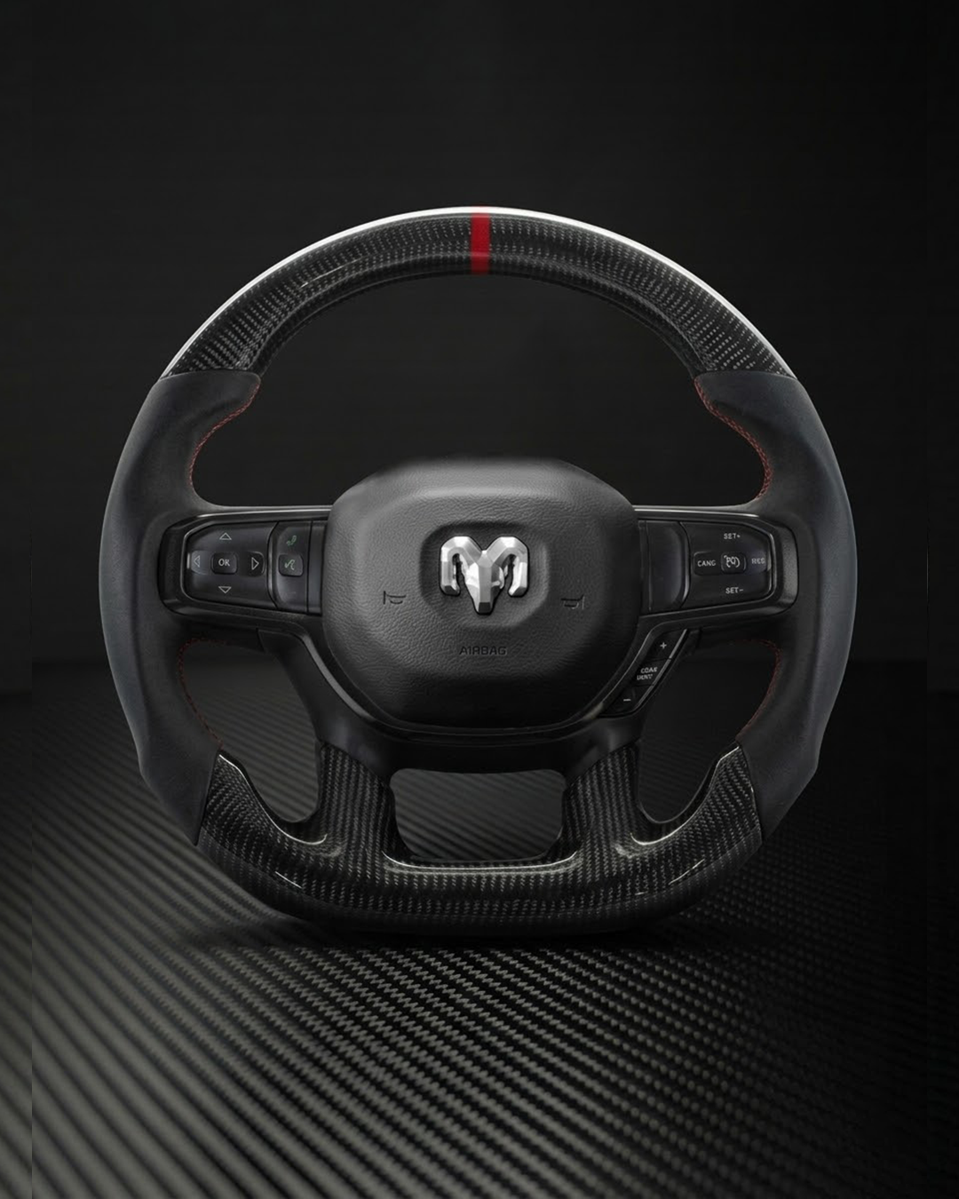 2019-2024 Dodge RAM 1500 Carbon Fiber Steering Wheel