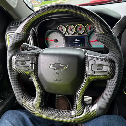 2019+ Chevrolet Silverado/GMC Sierra Carbon Fiber Steering Wheel